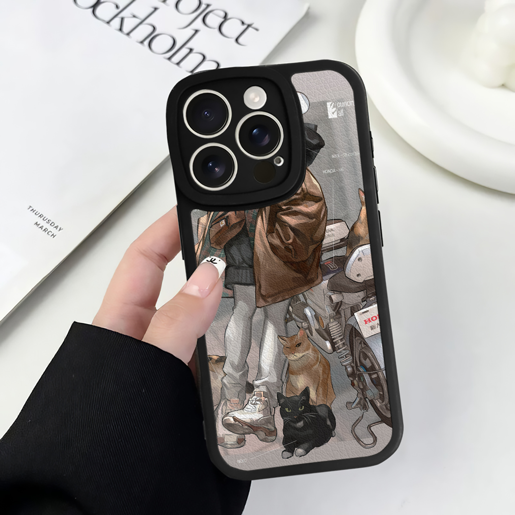 （画像用） ハイキュー!! Haikyu!! 【iPhone 16シリーズ対応】シリコンスマホケース（レザー調） 材質：シリコン